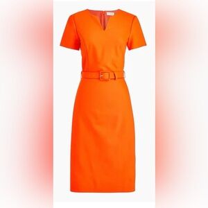 J.Crew Elegant Neon Orange  Women's Dress